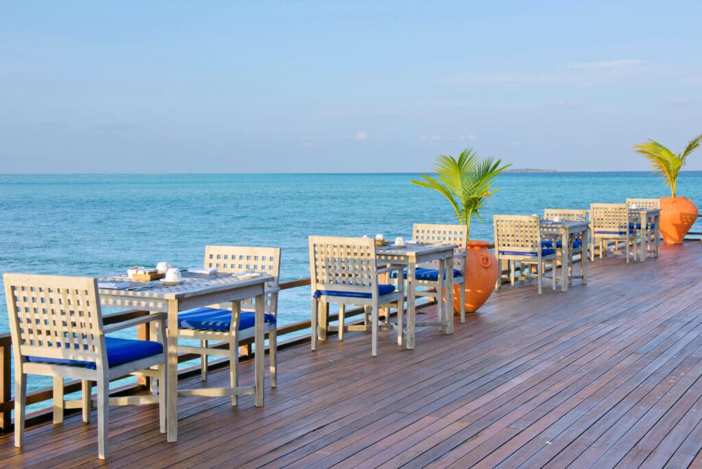 Custom Deck - Beautiful sea view from a restaurant deck.