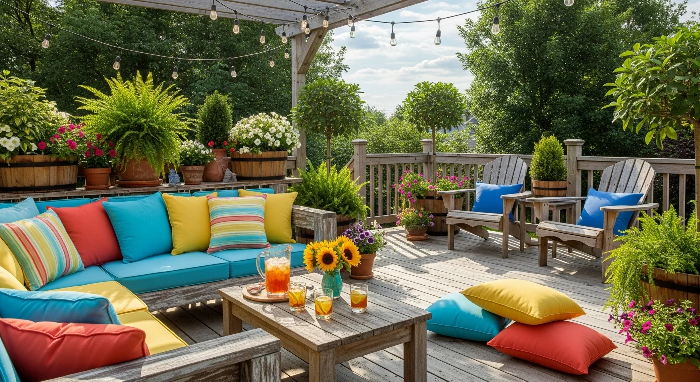 built-in deck seating
