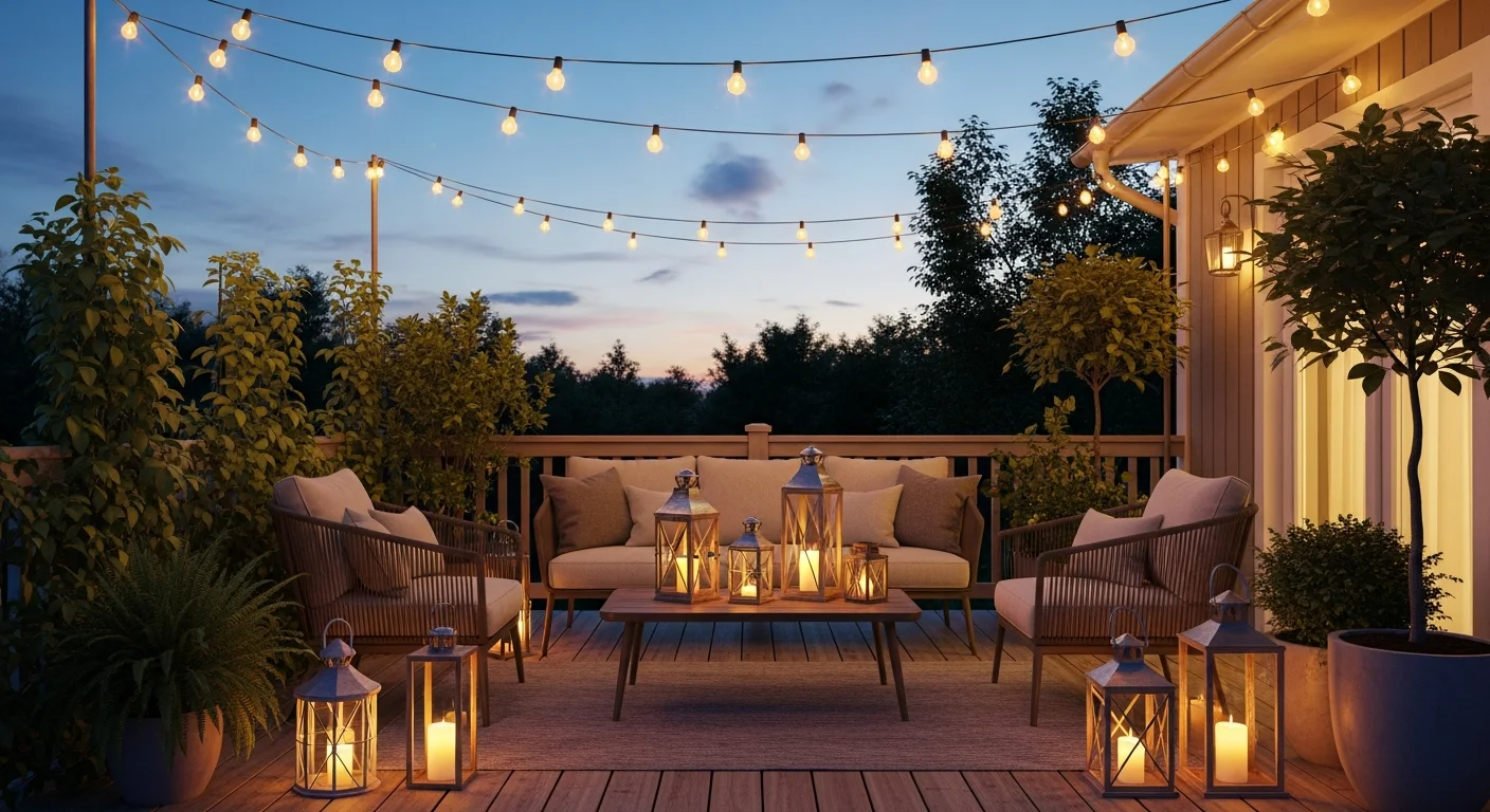 String Lights for a Cozy Evening Atmosphere