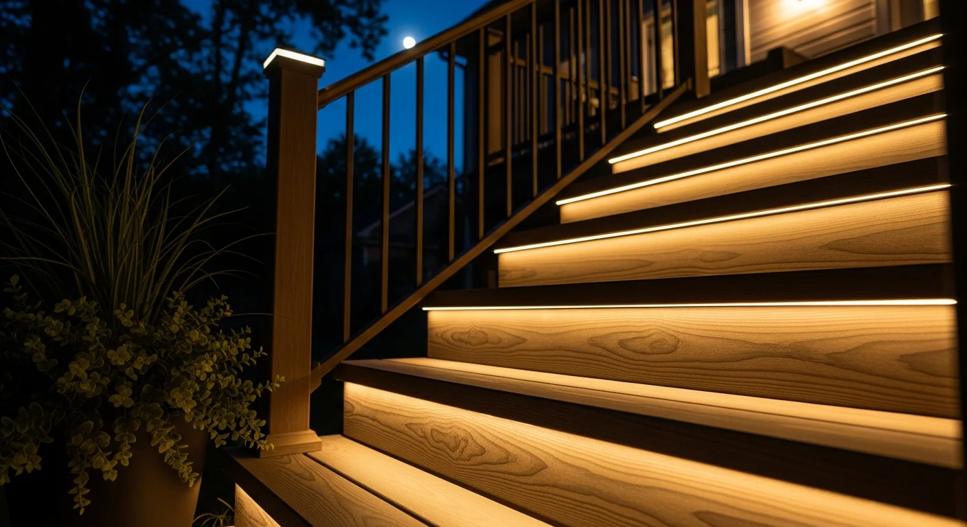 Lighting Ideas That Make Deck Stairs Safer and More Beautiful