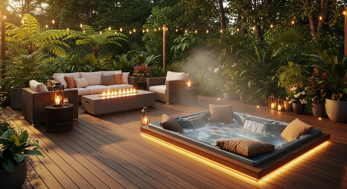 Backyard Oasis Integrating Hot Tubs or Spas with Your Deck Design
