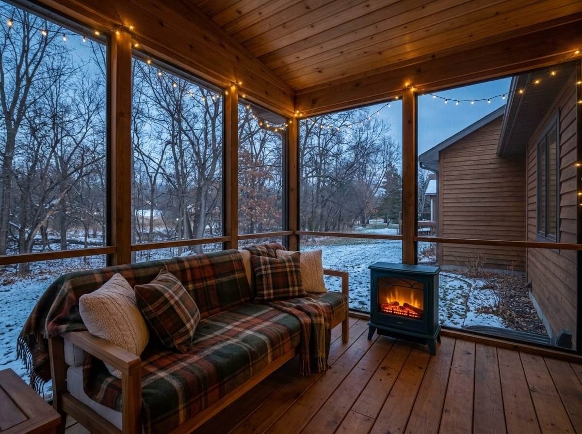 Add Warmth with a Fireplace or Electric Heater