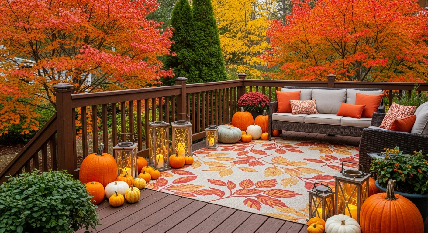 Outdoor Rugs in Fall Tones